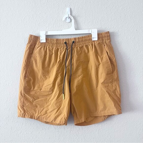 Bonobos Swim Trunks Men's Yellow Board Shorts Unlined 7" Inseam Pocket Size L - Picture 1 of 7